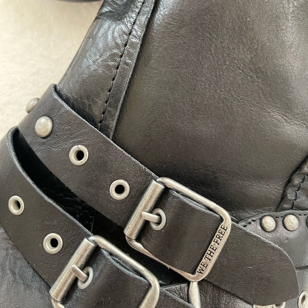 NEW FREE PEOPLE We The Free Janey Tall Engineer Boots - Picture 13 of 13